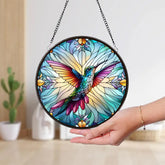 Hummingbirds and Wild Flowers Suncatcher Hummingbird Lovers Window Hanging Hummingbird Suncatcher Hummingbird Gifts